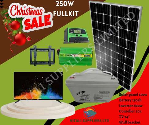 SMART SOLAR FULLKIT 250W + with 150ah ritar battery image 1