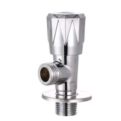 Brass Plated Chrome Angle Valve for Kitchen Toilet Bathroom image 1
