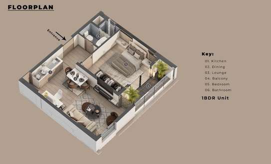 1 Bed Apartment with Swimming Pool in Kilimani image 2