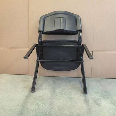 Stackable Black Conference Chair –Heavy-Duty Metal Frame image 3