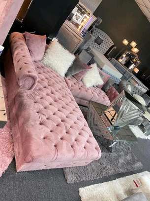 Modern L shaped chesterfield sofas for sale in Nairobi Kenya/pink six seater sofa/modern livingroom sofas image 1