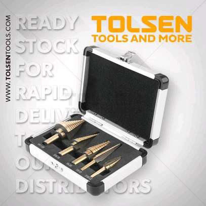 5PCS BLACK & GOLD STEP DRILL BITS SET image 1
