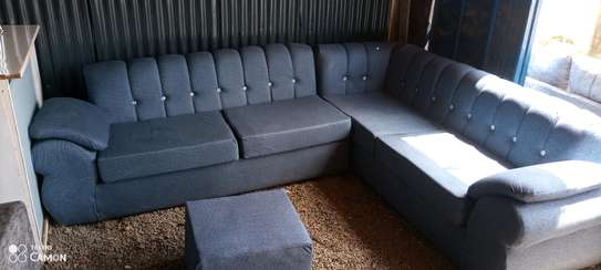 L-shaped sofa made by hardwood image 1