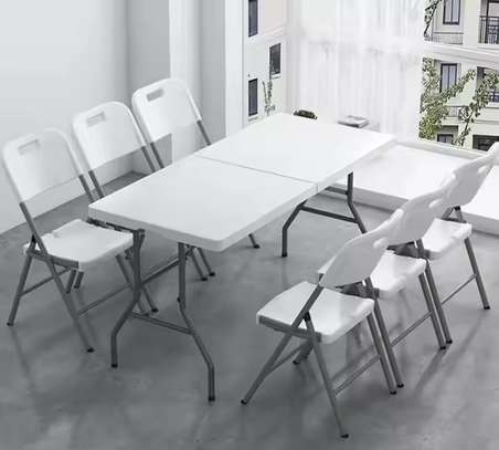 Outdoor Chair; Contemporary Finish Outdoor Dining Set image 2
