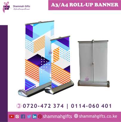 A3 size and A4 size ROLL-UP BANNER Broad-base - Complete image 1
