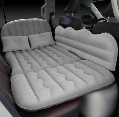 Inflatable car air mattress with electric pump image 1