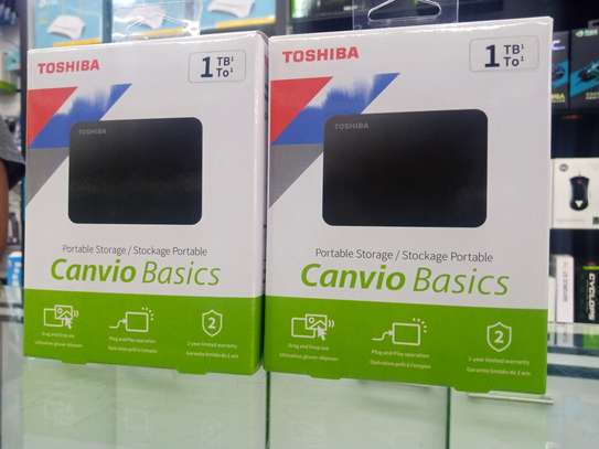 External hard drive 1TB Toshiba Canvio Basics 5Gbps image 1