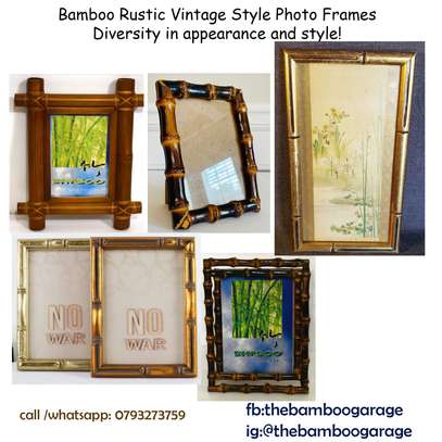 Bamboo Rustic Vintage Style Photo Frames image 1