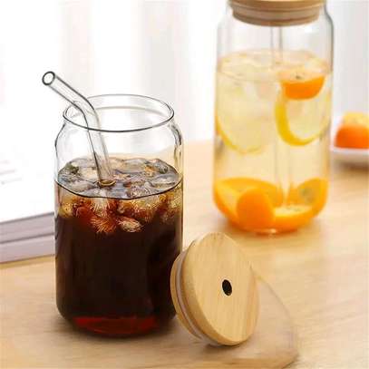 *Round Transparent Borosilicate Drinking Glass Cup/Tumbler image 1