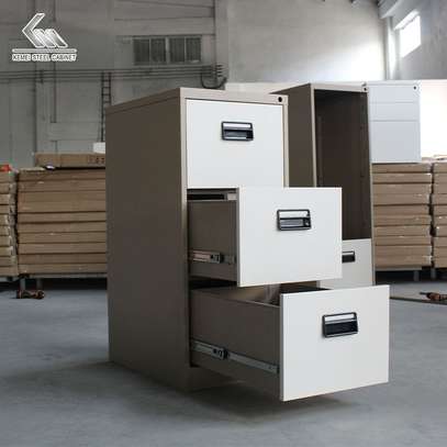 3-Drawer Vertical File Cabinet – Steel Office Storage image 3