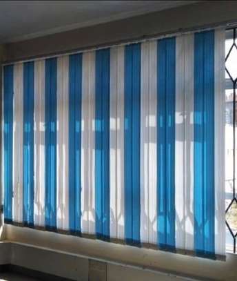 sky blue& white blended vertical blinds image 2