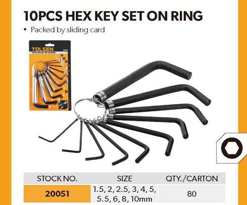 10 Hex Keys (Allen) Wrenches Set, 20051 image 1