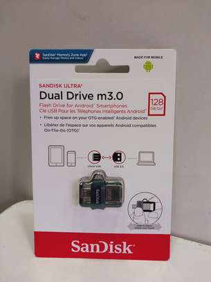 Sandisk Dual Drive USB m3.0 OTG 128GB Flash Drive for Androi image 2