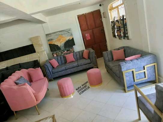 Modern Seven seater grey and pink couch/Sofa kenya image 5