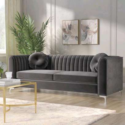 3 seater piping modern sofa design image 1