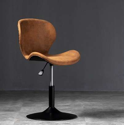 Office Stool: Upholstered Adjustable Swivel Barstool image 3