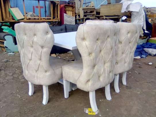 white fur made dinning table image 2
