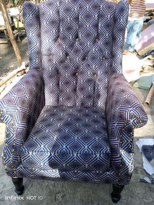 Tufted wingback arm chair image 1
