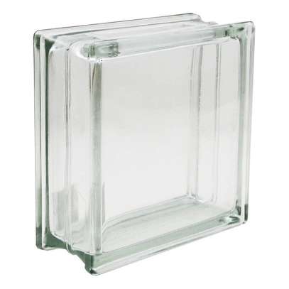 Clear Glass Block 19cm X 19cm X 8cm image 1