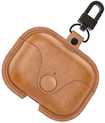 Airpods  Pro leather protective case with snap fastener image 2