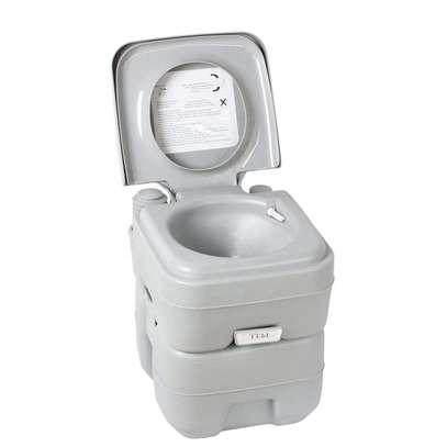 portable toilet with water storage for flashing image 1