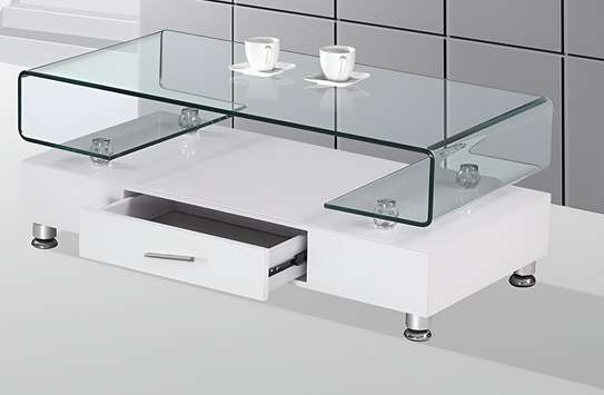 Coffee Table; Tempered Glass Top Coffee Table image 3