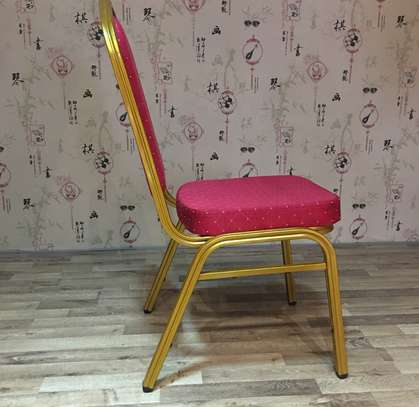 Office Chair: Hotel Banquet Red Armless Office Chair image 2