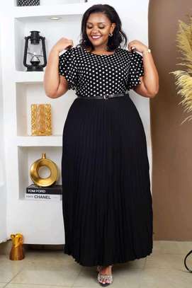 Plus Size Maxi Dress Belted Waist image 2