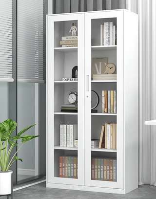 Office cabinet: 2 Door Glass Office Filing Cabinet image 5