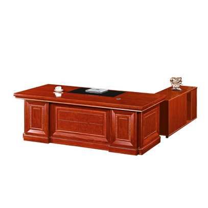 Office Desk: 140cm Mahogany Ample Executive Desk image 1