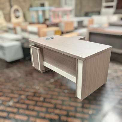 Office Desks: Long 1.8m Delio Desk With Fixed Drawer image 1