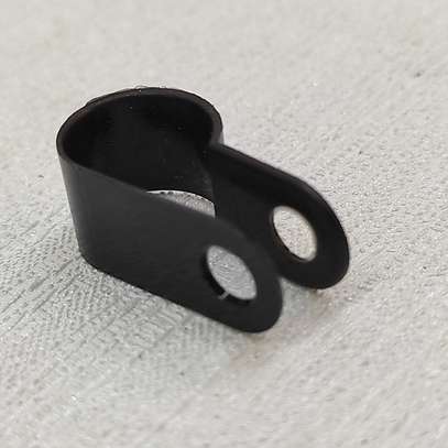 10pcs R-type cable clamps nylon black 10mm image 3