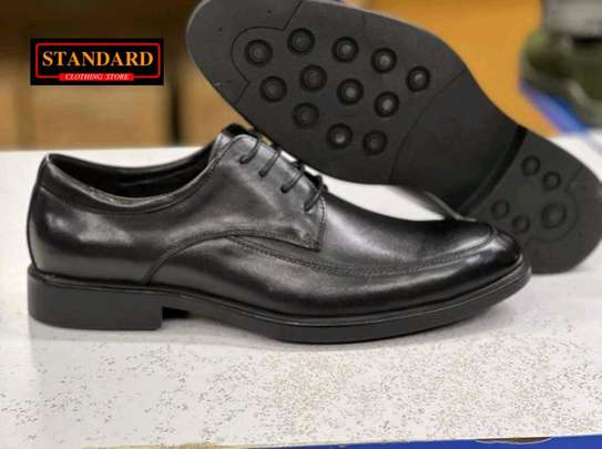 PURE BLACK LEATHER SHOES image 1