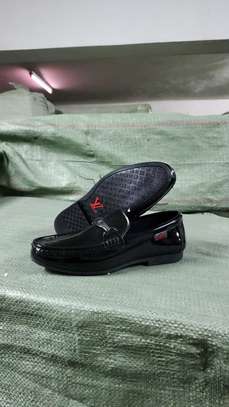 Black L V Mens Loafers Shoes image 2