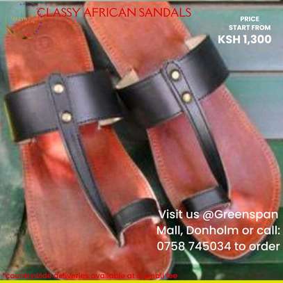 Mens leather sandals image 3