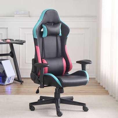 Office Chair: Home Azure Gaming Chair With Pillow image 3