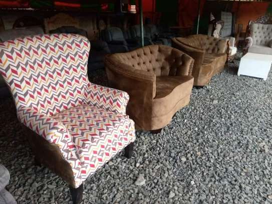Chesterfield 7 seater sofas(with 2 wingback chairs in set) image 3