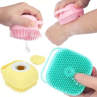 Soft bath brush  can also be used as a pet massager image 1