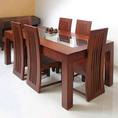 Wooden 6 seater dining set image 1