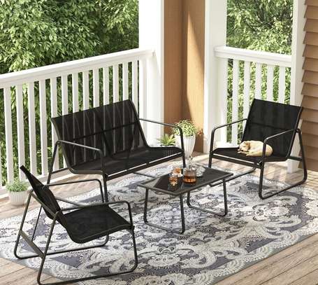 Black Fabric 5 Seaters Sofas For Reception image 11