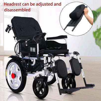 Dual Motors Reclining Electric Wheelchair Portable Folding image 7