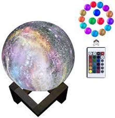 Moon Lamp Galaxy Moon Night Light 3D Printing Dimmable Moonlight 16 Colors with Stand & Remote & Touch Control & USB Rechargeable, Birthday Gifts for Baby Kids Friend Party Bedroom ( image 1