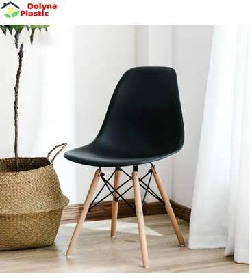 Smart Light Duty Black 4-Legged Eames Chair image 6