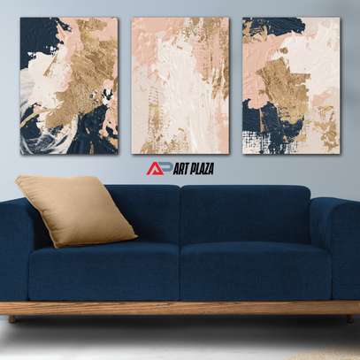 3 piece abstract wall hanging image 1