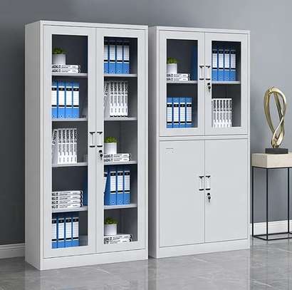 2-door full glass office cabinet image 5
