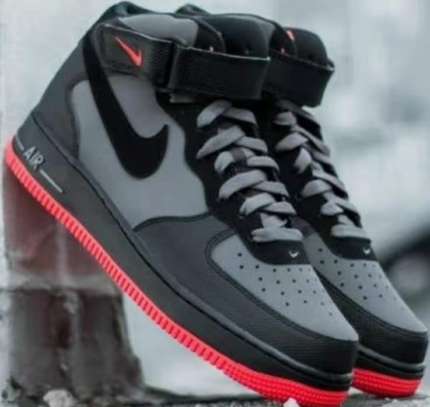 Nike Airforce Men's Sneakers 1 Mid Hot Lava Shoes image 2
