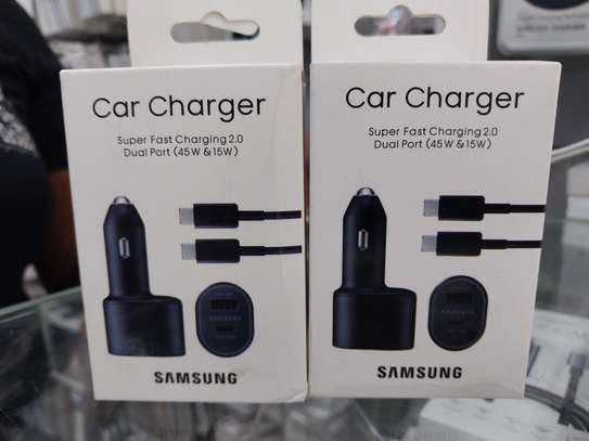 Samsung Super Fast Dual Car Charger Adapter 45W + 15W image 2