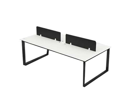 Office Desk: White Modular Two Seater Workstation image 2