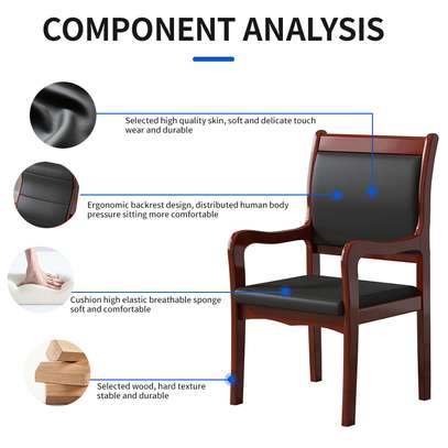 Office chair: Executive leather office waiting chair image 3