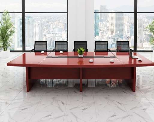 OFFICE TABLE: 2 Meter Red Office Table image 2